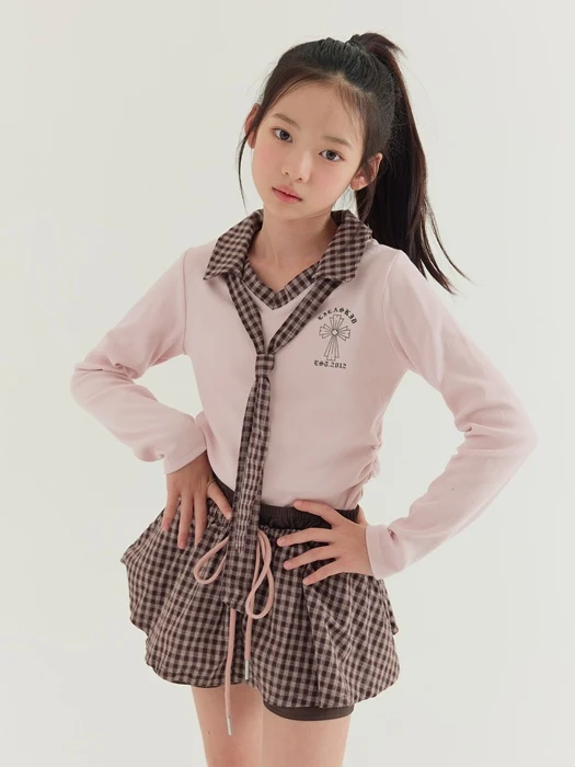 Check Necktie Tee
