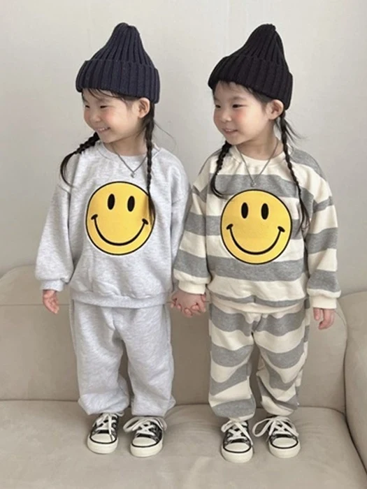 Big Smile Embroidered Top & Bottom Set Big Smile Embroidered Top & Bottom Set