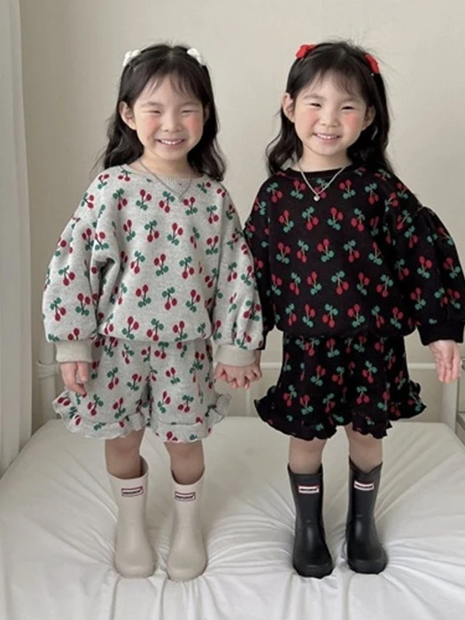 Cherry Frill Top & Bottom Set Cherry Frill Top & Bottom Set