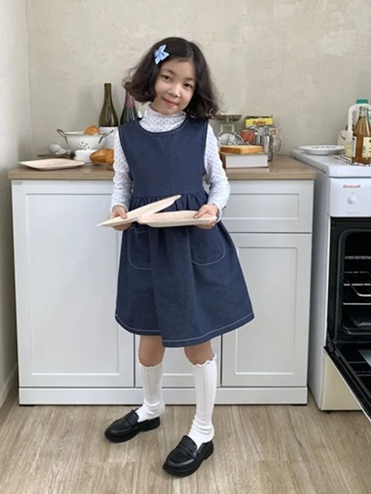 Denim Ribbon Dress Denim Ribbon Dress