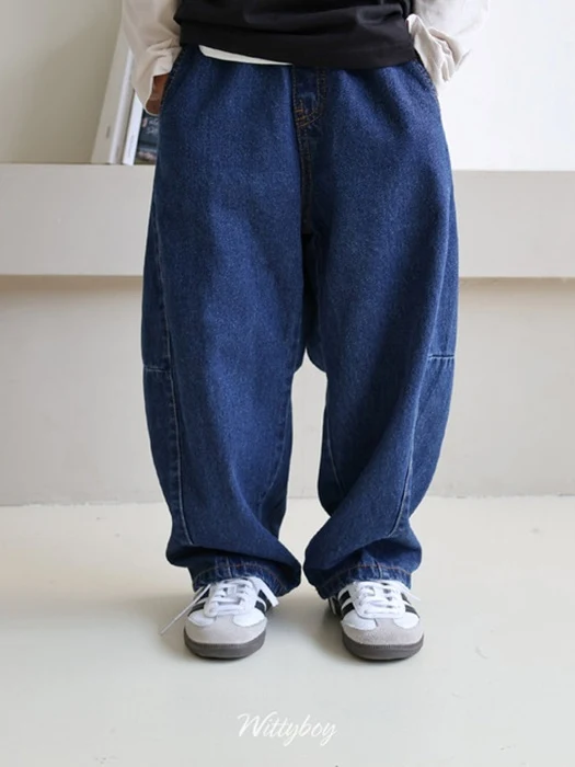 Deep Blue Curve Denim Pants Deep Blue Curve Denim Pants