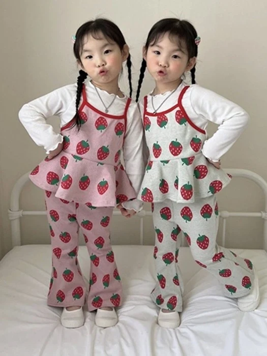 Strawberry Bustier Top & Bottom Set Strawberry Bustier Top & Bottom Set