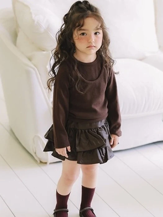 Ribbed Double Blouse Tee Ribbed Double Blouse Tee
