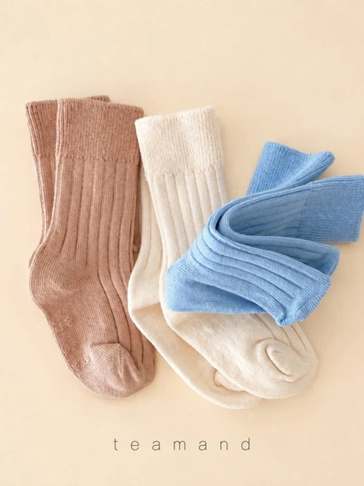 Ribbed Cream Cheese Sock Set Mom Couple Ribbed Cream Cheese Sock Set Mom Couple