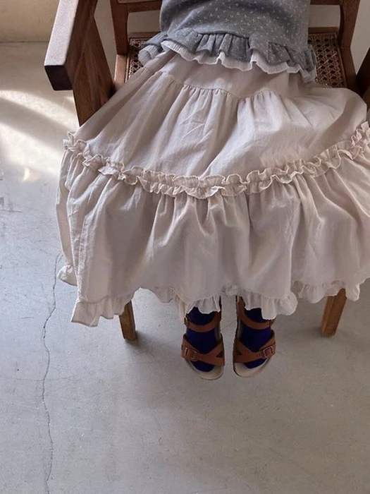 Frill Long Skirt