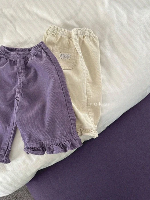 Lovely Corduroy Frill Pants