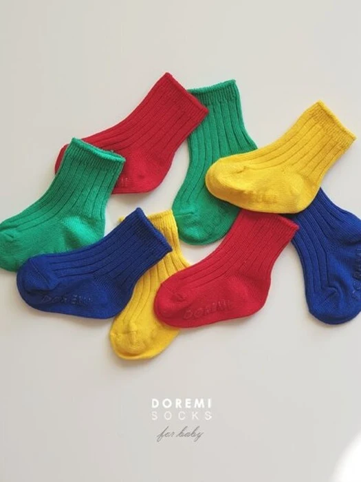 Traffic Light Ribbed Sock Set