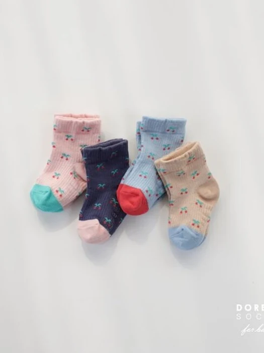 Cherry Waffle Sock Set