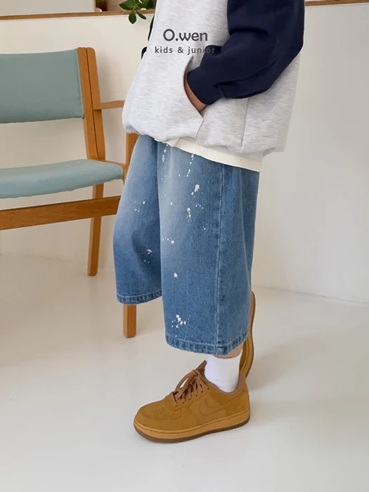 Painting Bermuda Denim Pants Painting Bermuda Denim Pants