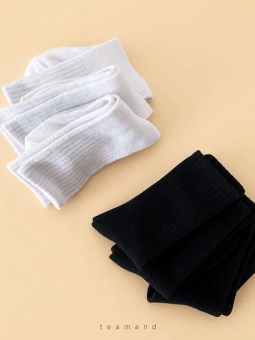 Solid Crew Sock Set