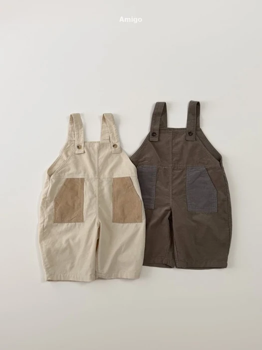 Corduroy Contrast Overalls