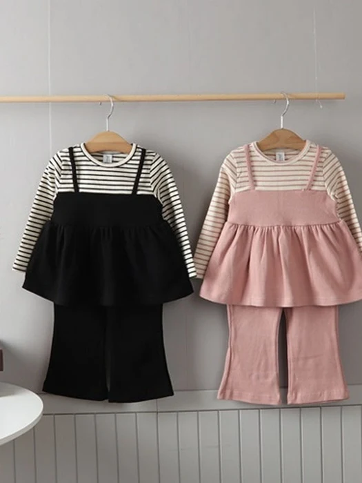 Striped Bootcut Top & Bottom Set