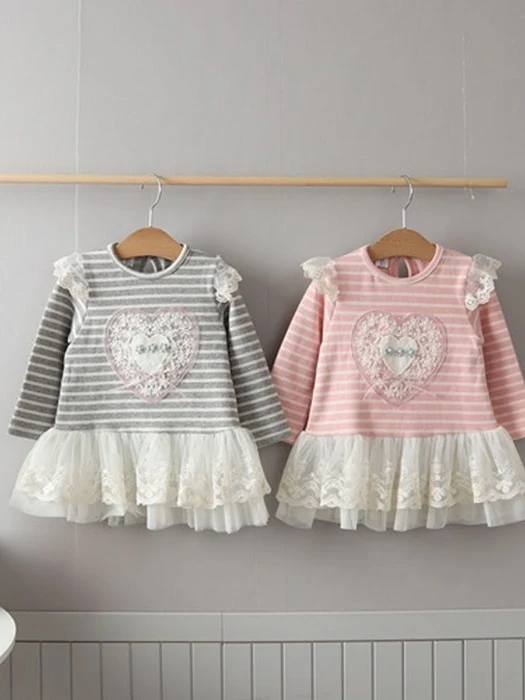 Striped Heart Dress