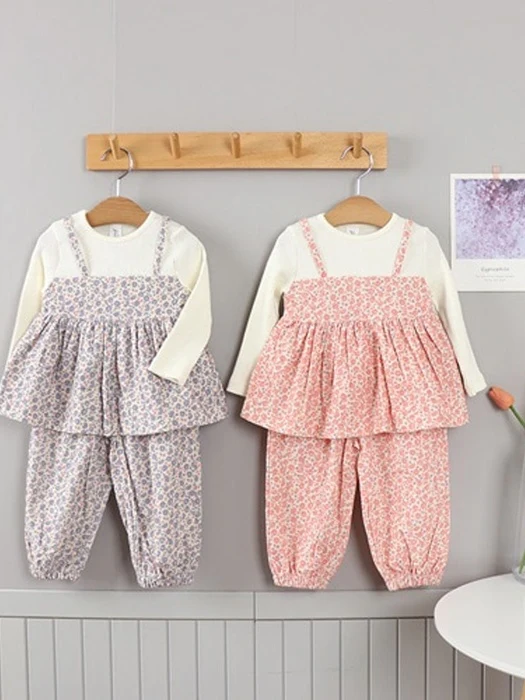 Saru Flower Top & Bottom Set