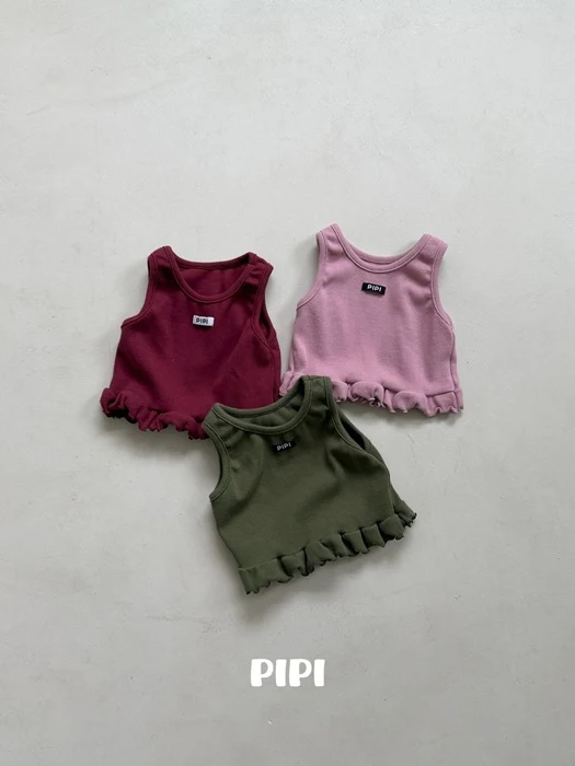 Color Frill Sleeveless