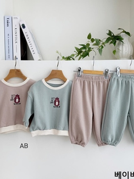 Baby Camping Bear Top & Bottom Set Baby Camping Bear Top & Bottom Set
