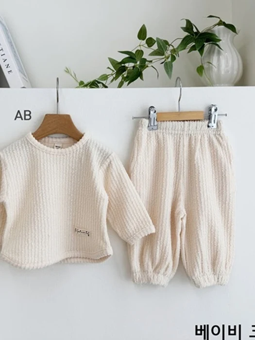 Baby Creamy Binding Top & Bottom Set Baby Creamy Binding Top & Bottom Set