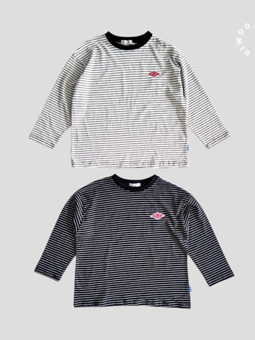 Riwoo Fine Striped Boxy Tee Riwoo Fine Striped Boxy Tee