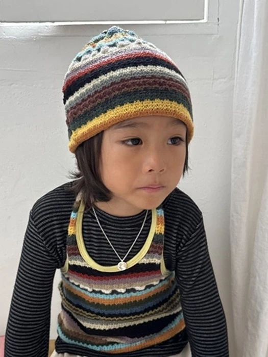 Rainbow Knit Beanie