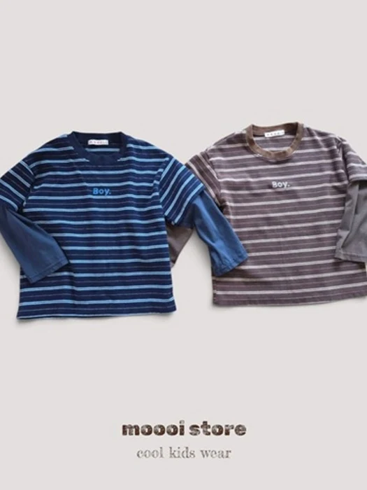 Boy Layered Striped Tee Boy Layered Striped Tee
