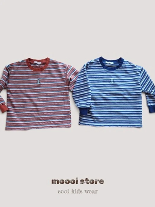 Vin Embroidery Striped Tee Vin Embroidery Striped Tee