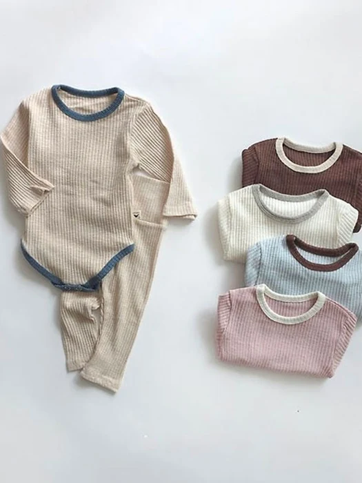 Modal Ribbed Bodysuit Set by Saerobin for Baby - catalog view
