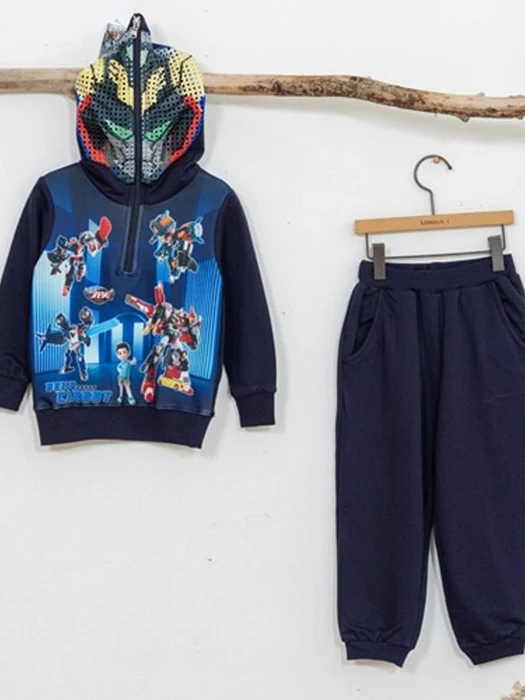 HC Mask Half Zip-up Top & Bottom Set by London I for Child - catalog view
