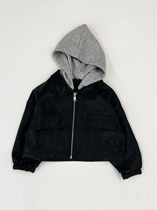 Hooded Leather Jacket