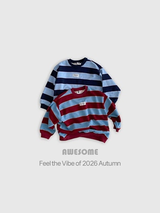Label Striped Sweatshirt Tee Label Striped Sweatshirt Tee
