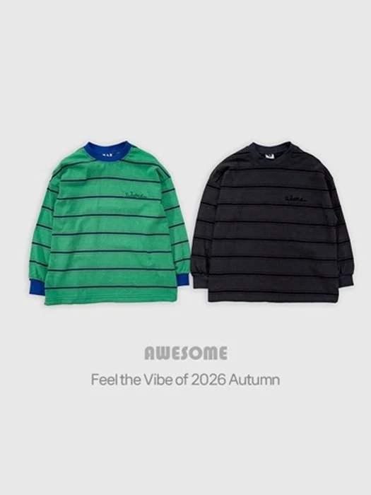 Random Pigment Striped Sweatshirt