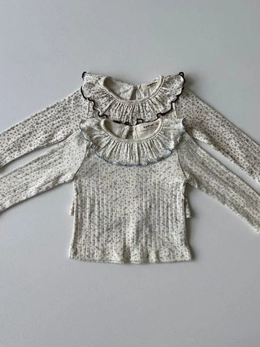 Flower Ruff Tee Flower Ruff Tee by Le petitmot for Baby - catalog view
