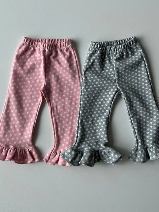 Heart Frill Bootcut Pants Heart Frill Bootcut Pants by Le petitmot for Baby - catalog view