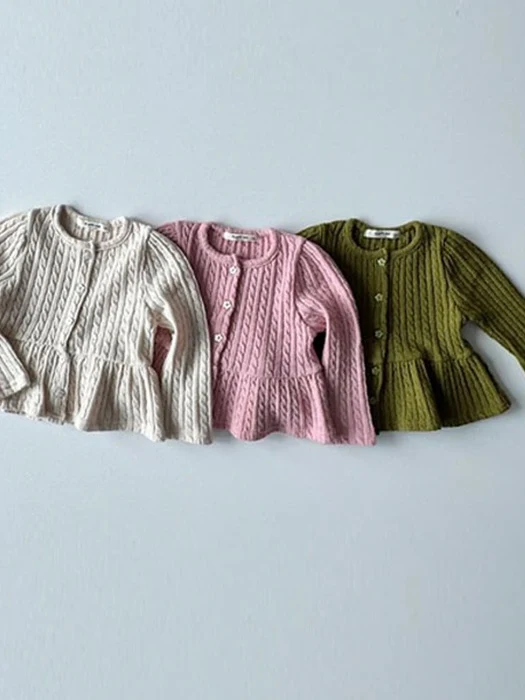 Flare Knit Cardigan by Le petitmot for Baby - catalog view