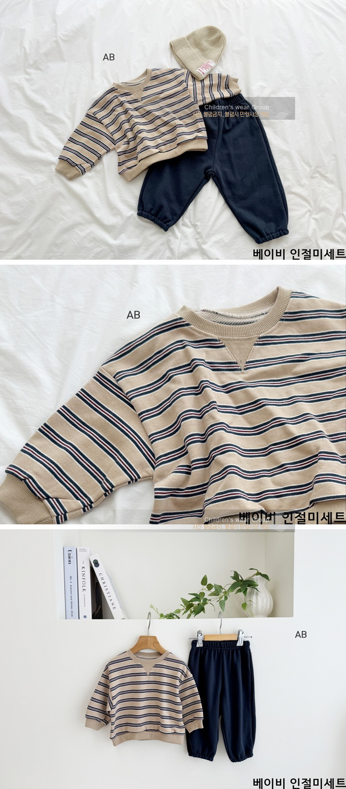 Ab - Korean Children Fashion - #discoveringself - Baby Injeolmi Top & Bottom Set