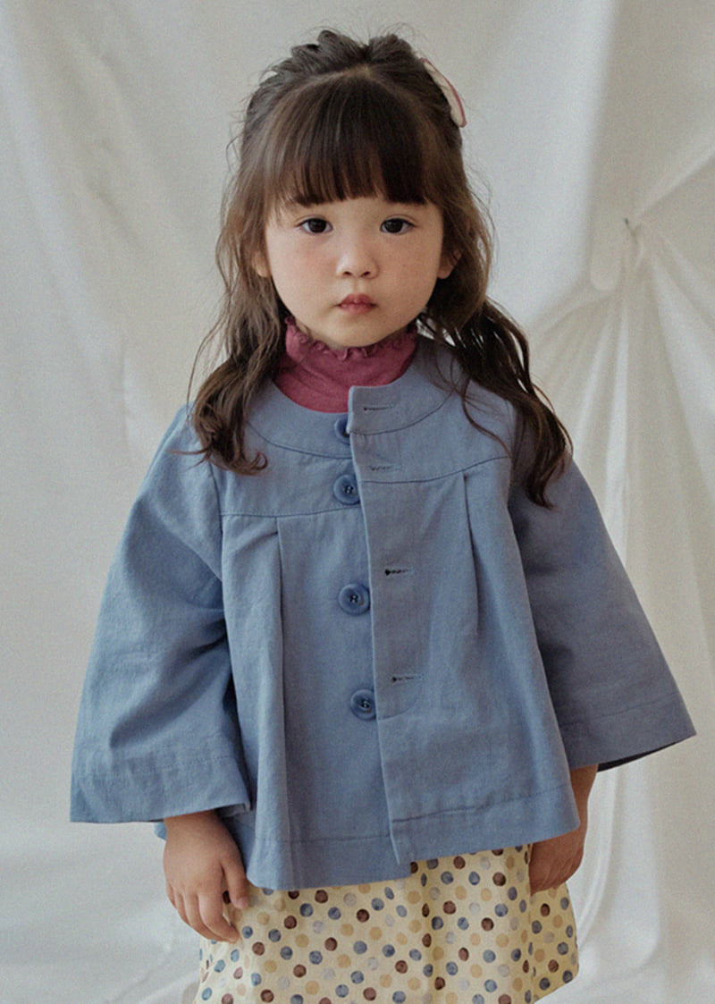 Amber - Korean Children Fashion - #childofig - A-Line Round Jacket