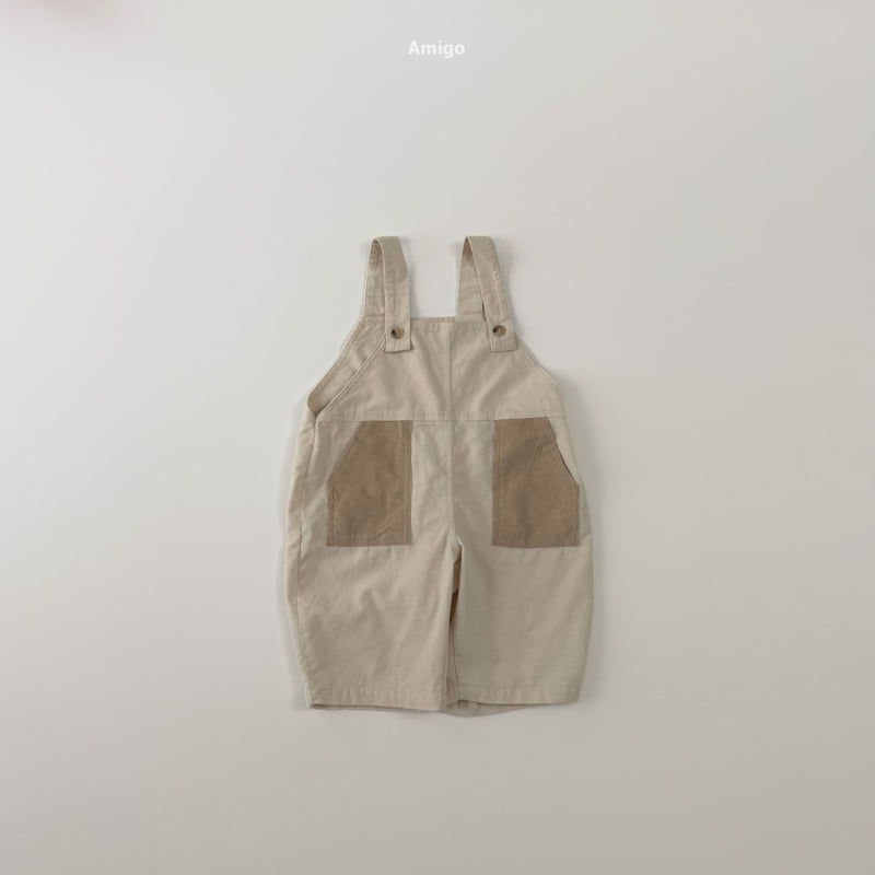Amigo - Korean Children Fashion - #childofig - Corduroy Contrast Overalls - 10