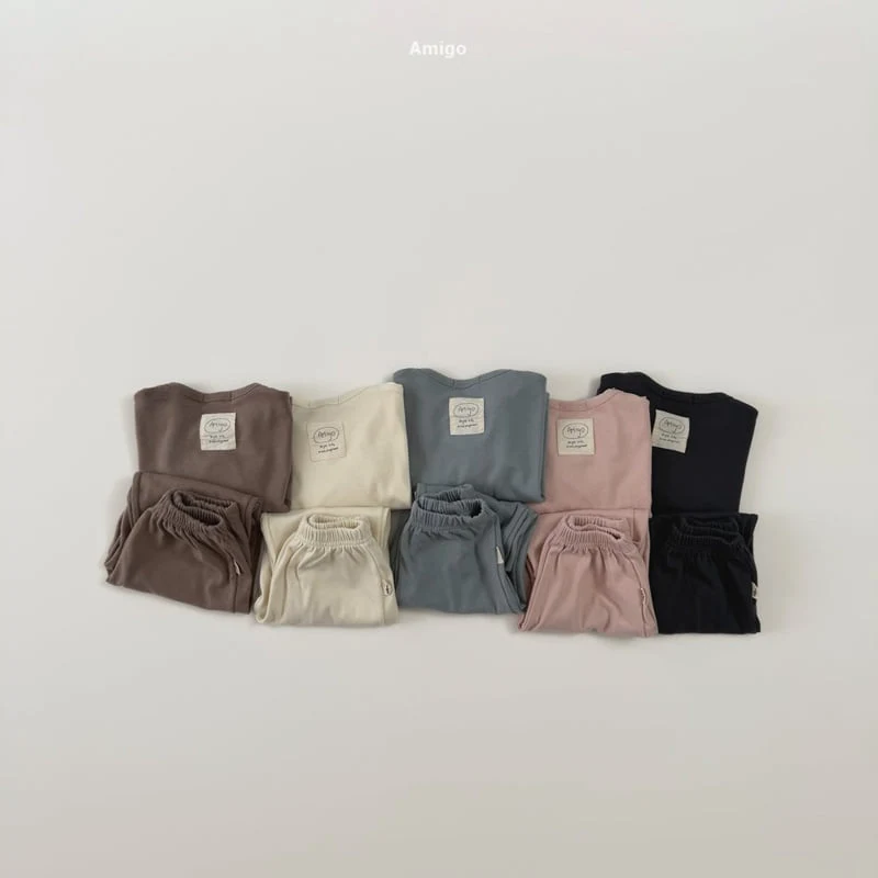 Amigo - Korean Children Fashion - #designkidswear - Amigo Top & Bottom Set - 11