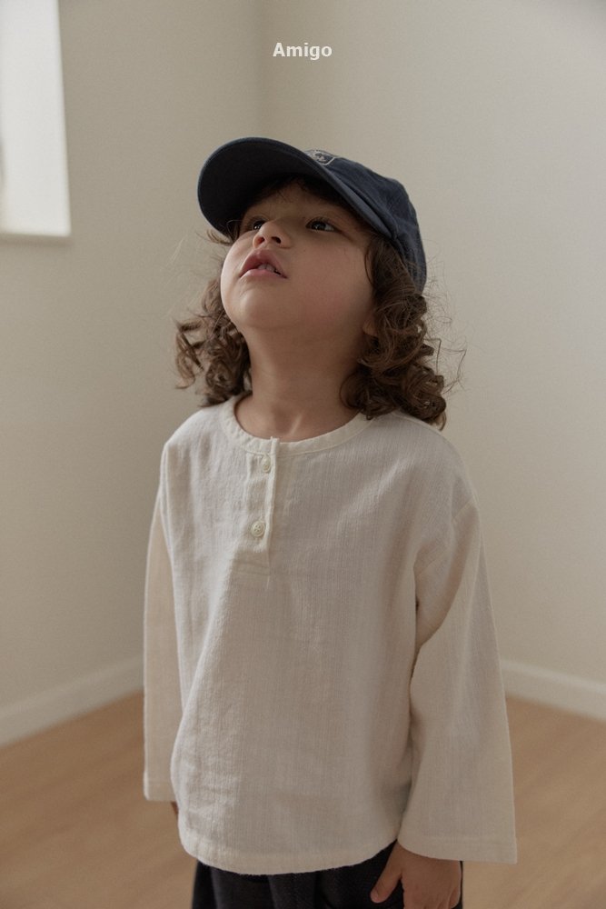 Amigo - Korean Children Fashion - #designkidswear - Natural Peach Shirt Tee - 2