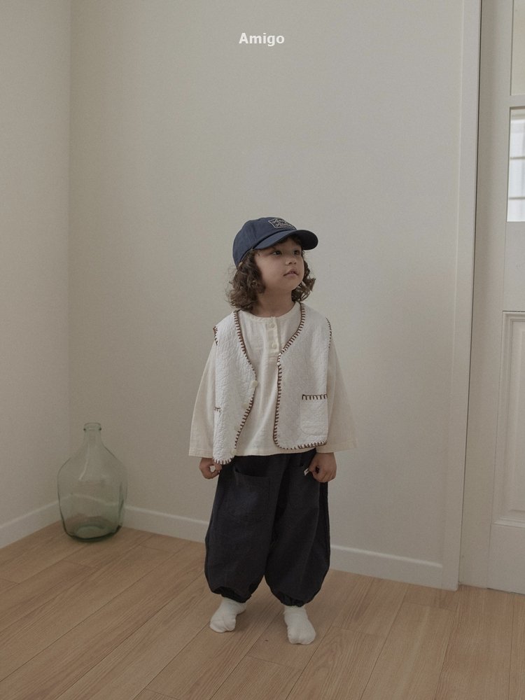 Amigo - Korean Children Fashion - #fashionkids - Quilted Mello Vest - 2