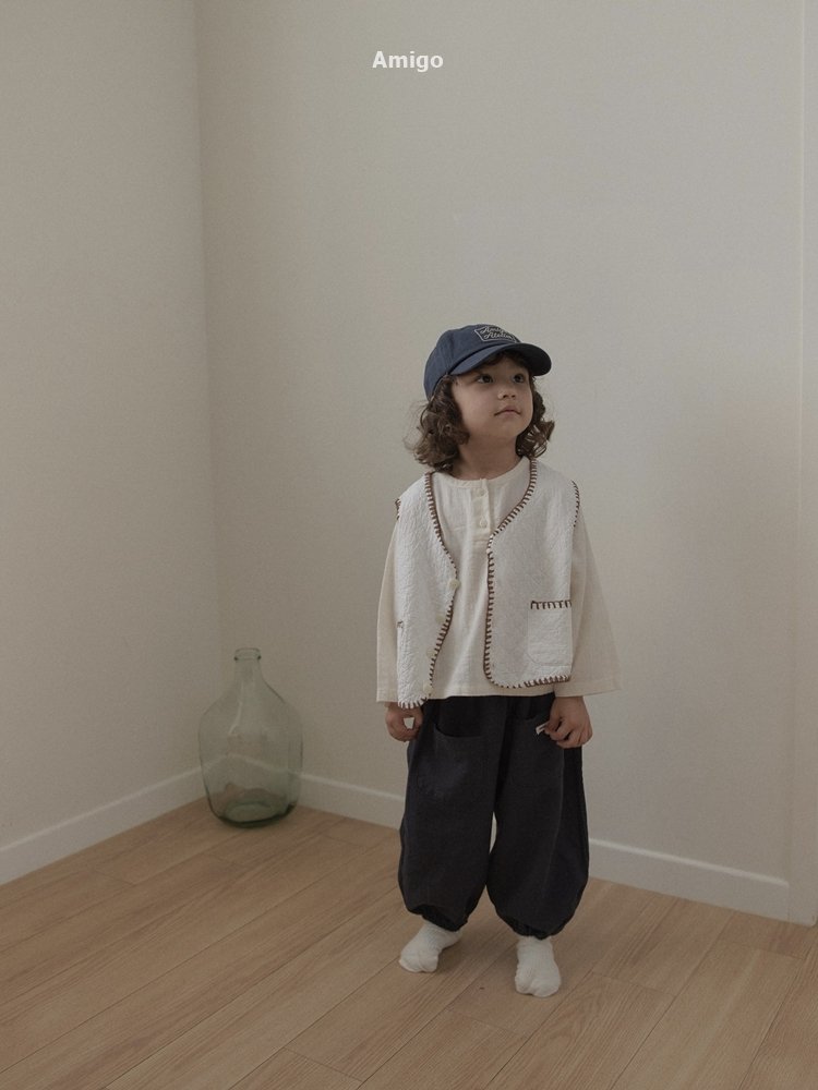Amigo - Korean Children Fashion - #kidsshorts - Quilted Mello Vest - 3