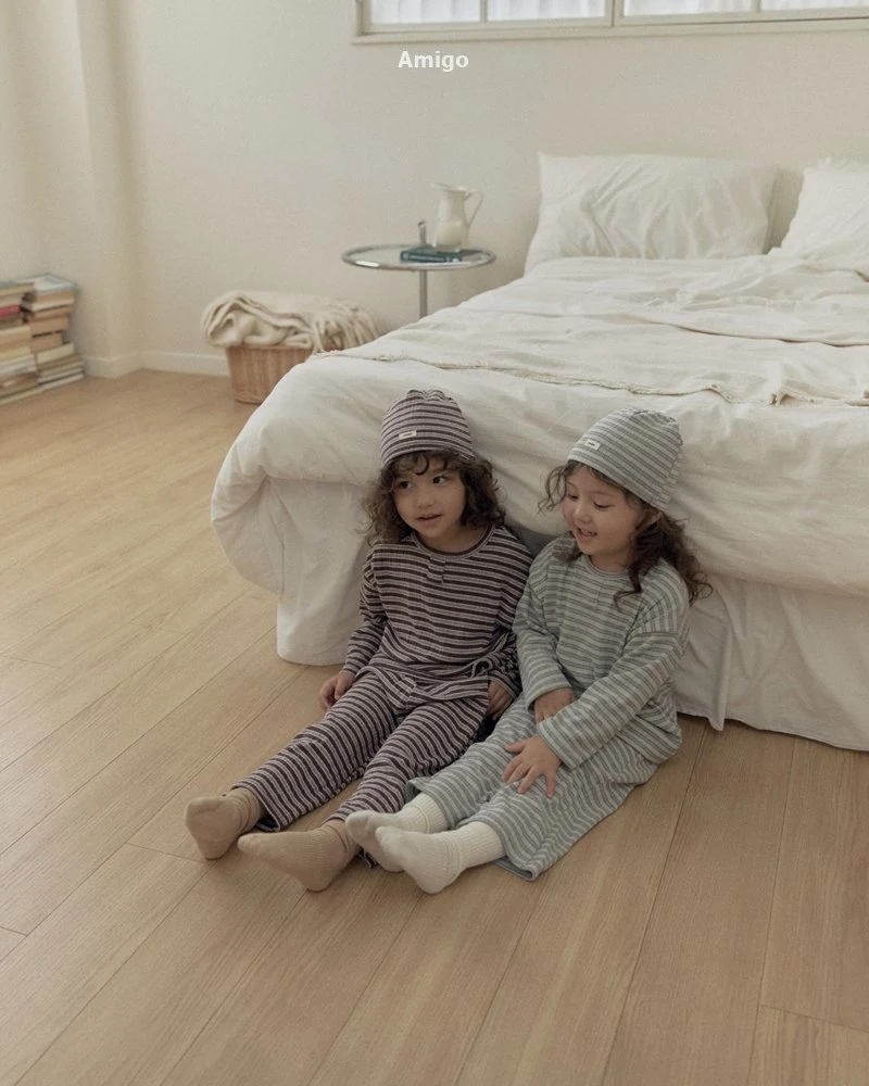 Amigo - Korean Children Fashion - #magicofchildhood - Barcode Top & Bottom Set - 8