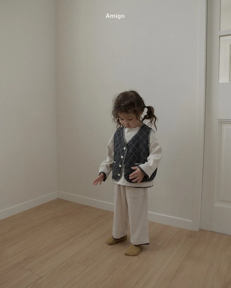 Amigo - Korean Children Fashion - #prettylittlegirls - Quilted Mello Vest - 10