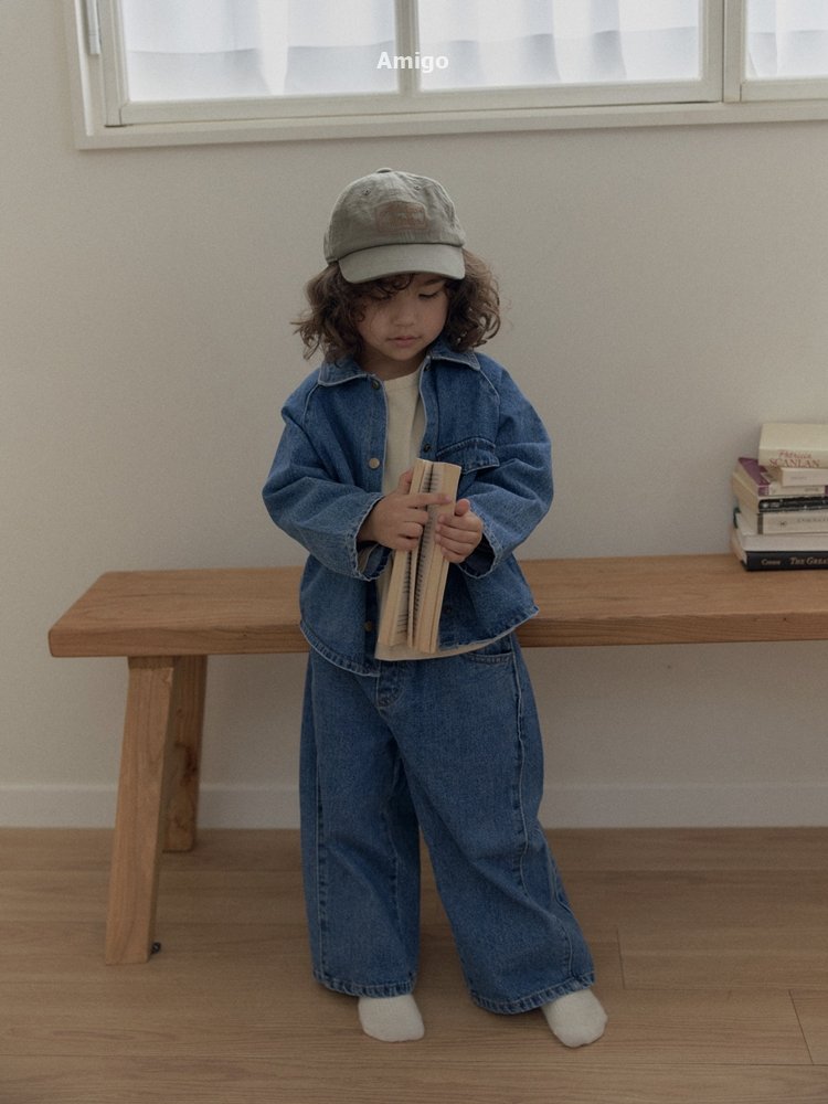 Amigo - Korean Children Fashion - #prettylittlegirls - Curve Denim Pants - 11