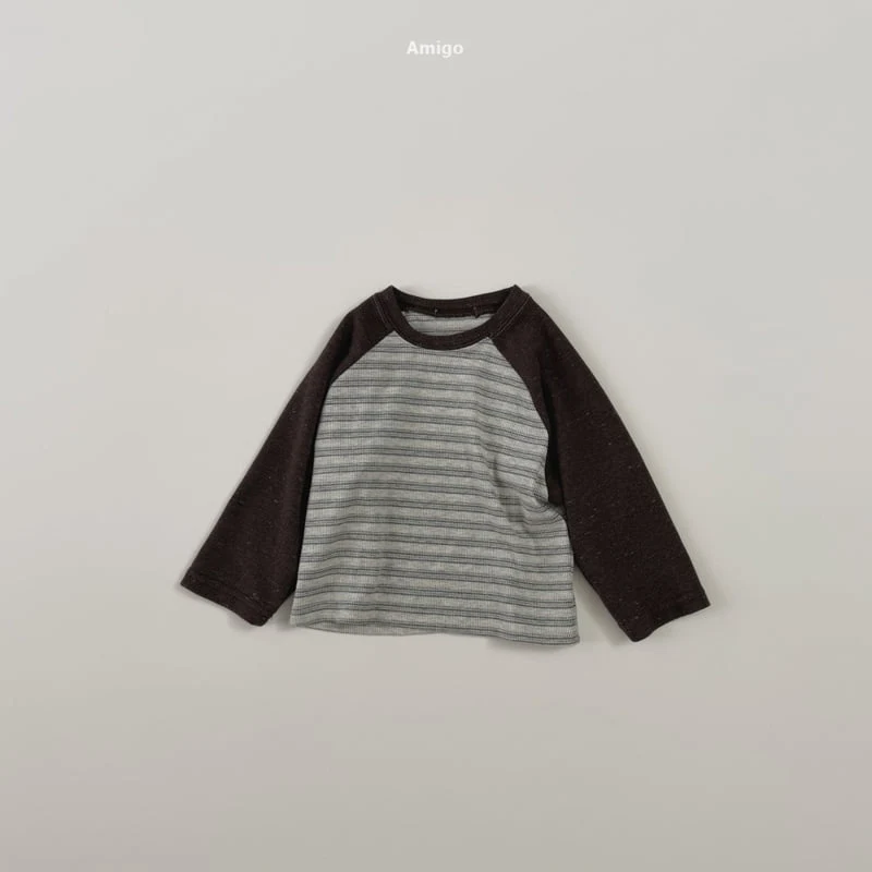 Amigo - Korean Children Fashion - #stylishchildhood - Striped Raglan Tee - 9