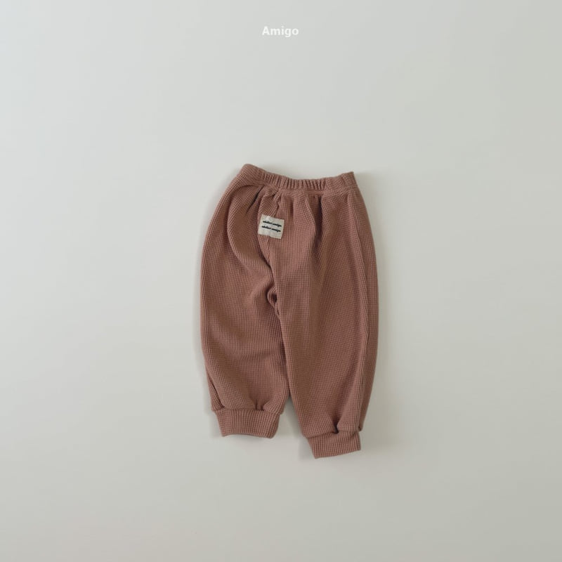 Amigo - Korean Children Fashion - #toddlerclothing - Haute Waffle Pants - 6