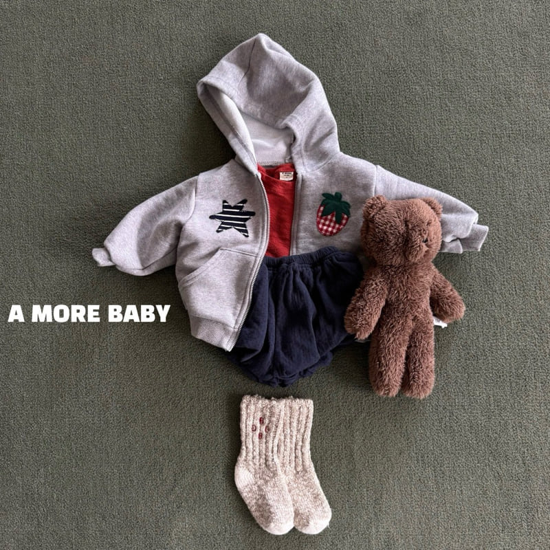 Amore - Korean Baby Fashion - #babyfashion - Strawberry Star Hood Zip-Up - 4