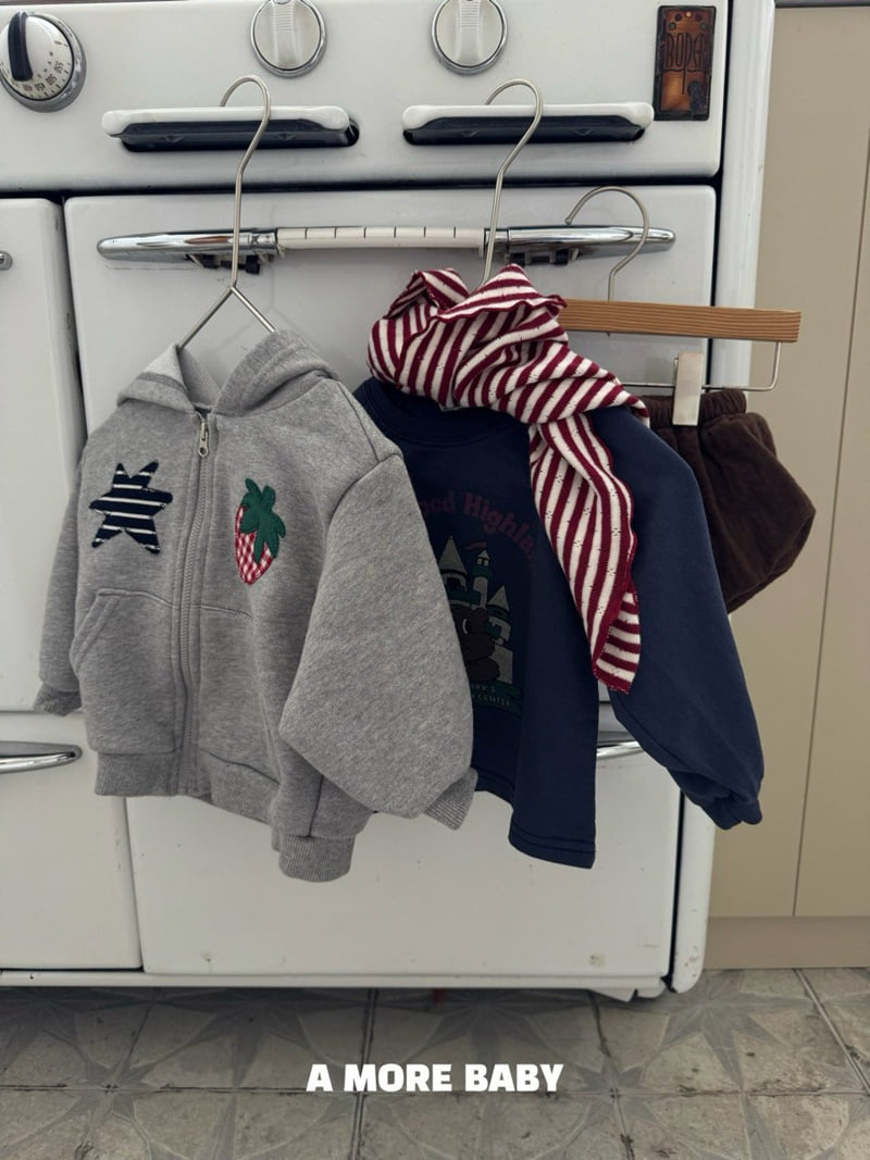 Amore - Korean Baby Fashion - #babygirlfashion - Strawberry Star Hood Zip-Up - 5