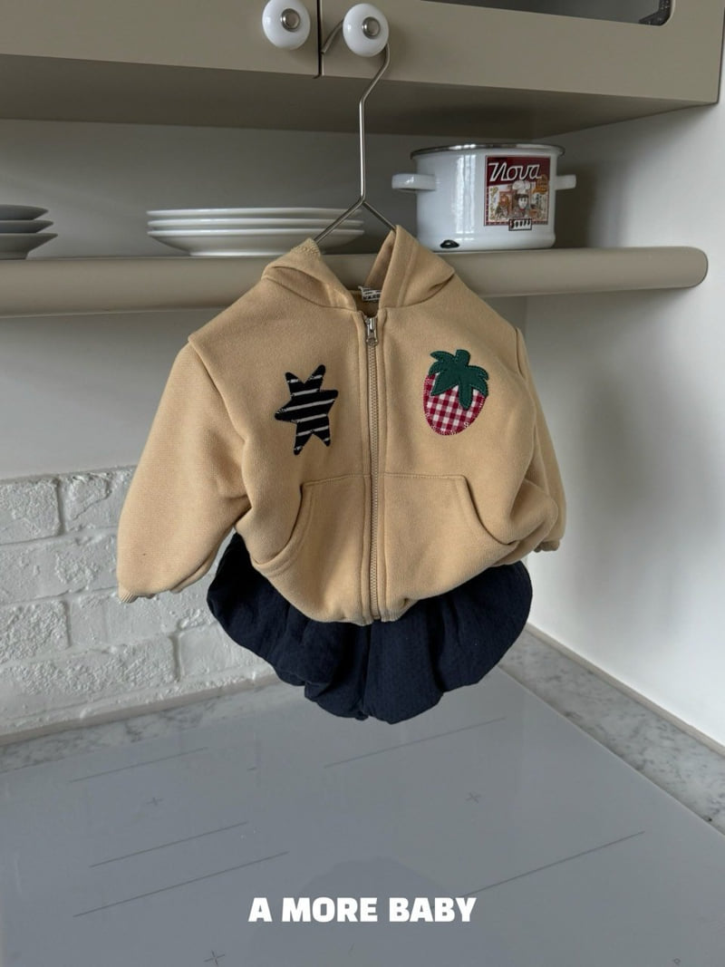 Amore - Korean Baby Fashion - #babyoutfit - Strawberry Star Hood Zip-Up - 9