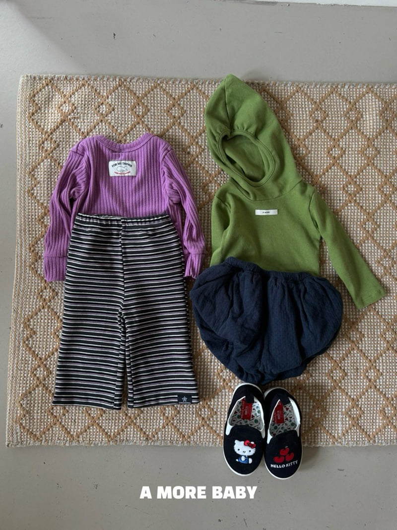 Amore - Korean Baby Fashion - #babyoutfit - Eggplant Hooded Tee - 8