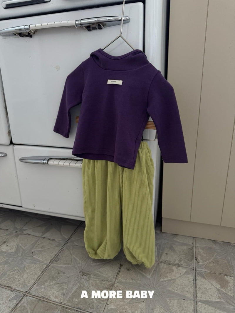 Amore - Korean Baby Fashion - #babywear - Eggplant Hooded Tee - 9